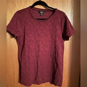 Simply Vera Wang Floral Lacy Red Tee